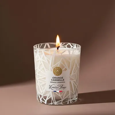 Candles - Vegetable candle 180 g Orange Cinnamon - LES LUMIERES DU TEMPS