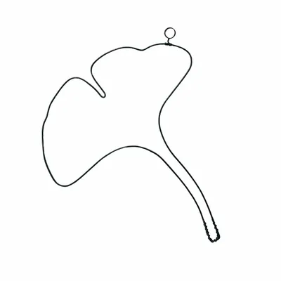 Autres décorations murales - Décoration Murale en Fil de Fer "Fleur de Ginkgo" - à punaiser - BIJOUX DE MUR