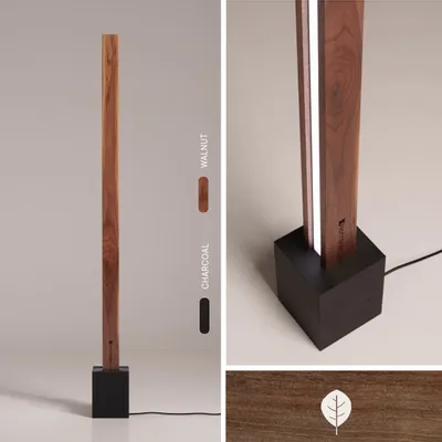 Floor lamps - Wood & Concrete Floor Lamp with dimmable, color adjustable LED light - NORRSKEN LIGHTING GMBH