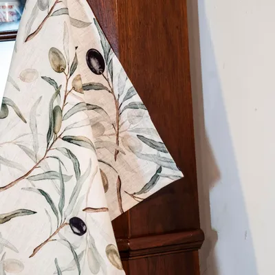 Kitchen linens - OLIVE PRINT LINEN TEA TOWEL - NEW DIFFUSION SRL - PROGETTI TESSILI