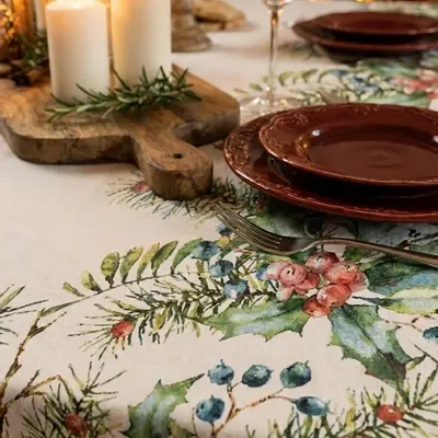Linge de table textile - PASELLA 1972  tablecloth: christmas 03 - PASELLA 1972 JOYFUL TABLECLOTH