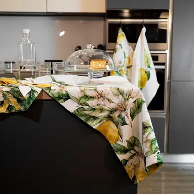 Table linen - NAPPE EN LIN À IMPRIMÉ CITRON - NEW DIFFUSION SRL - PROGETTI TESSILI