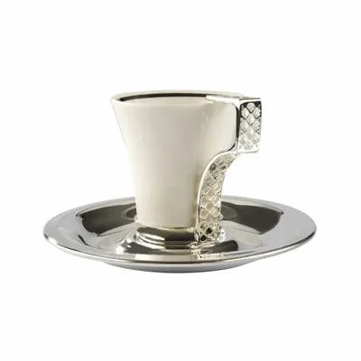 Tea and coffee accessories - Black Pearl Coffee Cup Set For 2 (4 Pcs) - ANATOLI