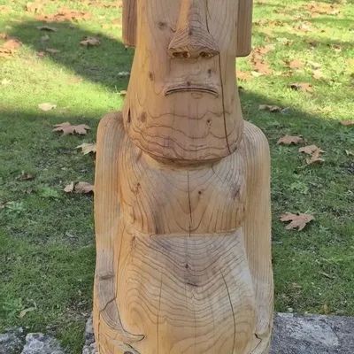 Pièces uniques - Moaï en cède - BOIS DE LION