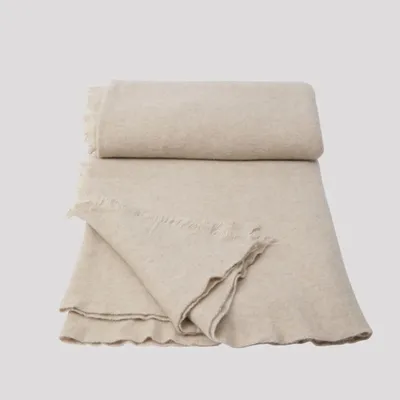 Plaids - COUVERTURE TIBÉTAINE EN CACHEMIRE ÉCOLOGIQUE NON TEINTÉE POUR BÉBÉ - MIRROR IN THE SKY CASHMERE