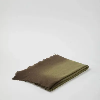 Throw blankets - OPEN KNITTED THROW DIP DYE - MIRROR IN THE SKY CASHMERE