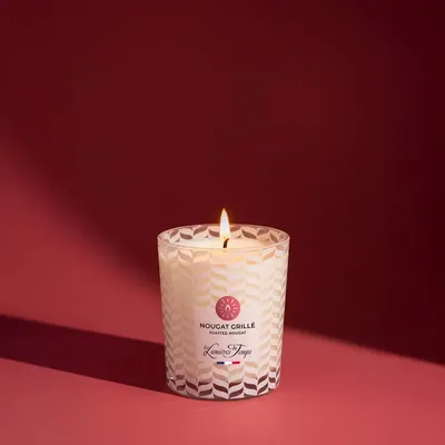 Bougies - Bougie Végétale 90 g Nougat Grillé - LES LUMIERES DU TEMPS
