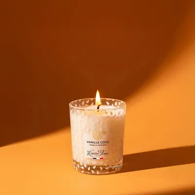 Candles - Vegetable candle 90 g Vanilla Coconut - LES LUMIERES DU TEMPS