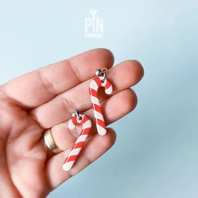 Jewelry - Candy Cane Dangle Earrings - PINTONIK
