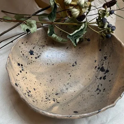 Plats et saladiers - Bol 'Mars' marbré à effet éclaboussé - OLU.T DESIGNS