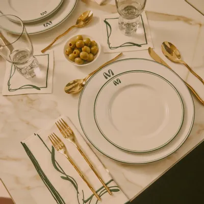 Formal plates - Colorblock Porcelain Dinner Plates Set-of-Four - MISETTE