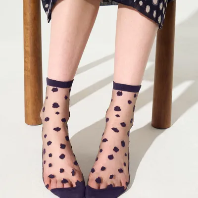 Gifts - Elats Myrtille 36-38 : Women’s sheer dotted socks - ATELIER ST EUSTACHE