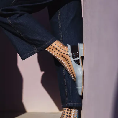 Gifts - Vetrata Bleue 39-41 : Women’s sheer dotted socks - ATELIER ST EUSTACHE