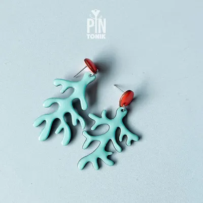 Jewelry - Neon Coral Dangle Earrings - PINTONIK