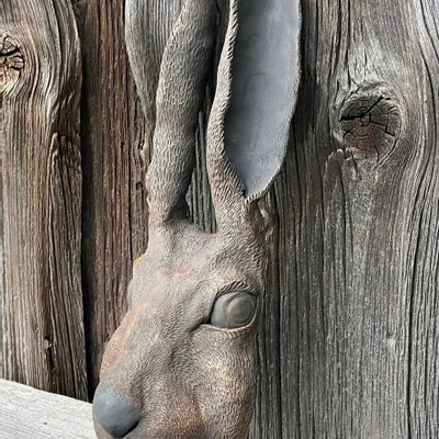 Sculptures, statuettes et miniatures - LIÈVRE - Sculpture murale - DABA DECO