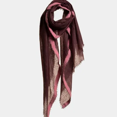 Scarves - GRAN SOUFFLE SEMI FELTED W/FELTING BORDERS - MIRROR IN THE SKY CASHMERE