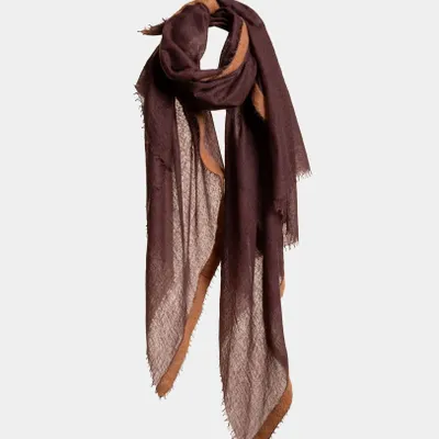 Scarves - GRAN SOUFFLE SEMI FELTED W/FELTING BORDERS - MIRROR IN THE SKY CASHMERE