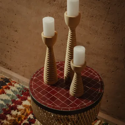 Bougeoirs et photophores  - Bougeoirs Trio Nayel - LOULE INTERIEUR