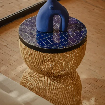 Autres tables  - Table d'appoint Palazzo bleu - LOULE INTERIEUR