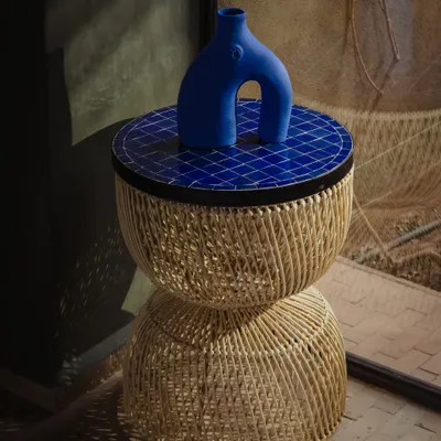 Autres tables  - Table d'appoint Palazzo bleu - LOULE INTERIEUR