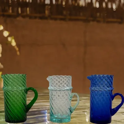 Carafes - Beldi Bok Striated Carafe - LOULE INTERIEUR