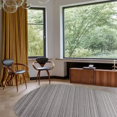 Design textile et surface - Tapis Mirage Noir et Blanc en laine et soie - COCONO