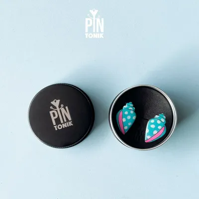 Jewelry - Shell Stud Earrings - Contemporary Marine Form - PINTONIK