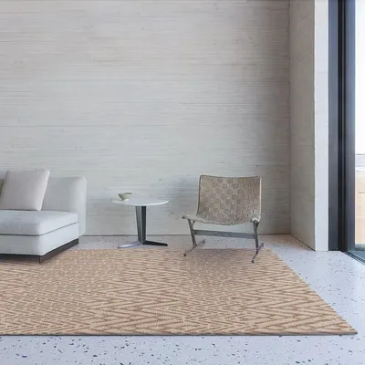 Tapis - Tapis Nomad Beige lain et lin - COCONO