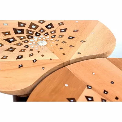 Autres tables  - Harmonic - Table - Bois de Hêtre et Noyer avec Nacre - DAMJ