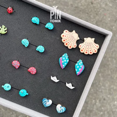 Jewelry - Stud Earrings Display Set - 16 Designs, Retail-Ready Assortment - PINTONIK