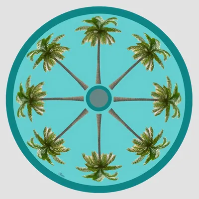 Table mat - Bottle coaster - Palma Sottobottiglia Rotondo - #04 - FURIA LIVING