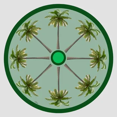 Table mat - Bottle coaster - Palma Sottobottiglia Rotondo - #06 - FURIA LIVING