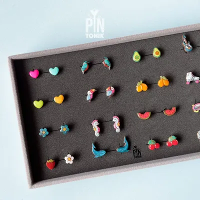 Jewelry - Playful Mini Stud Earrings Display Set - PINTONIK