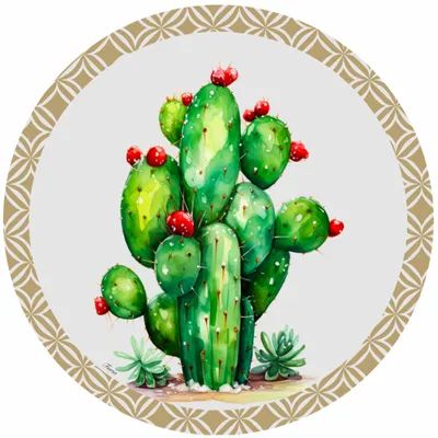 Sets de table - Sets de table - piante grasse sottopiatto rotondo - #06 - FURIA LIVING