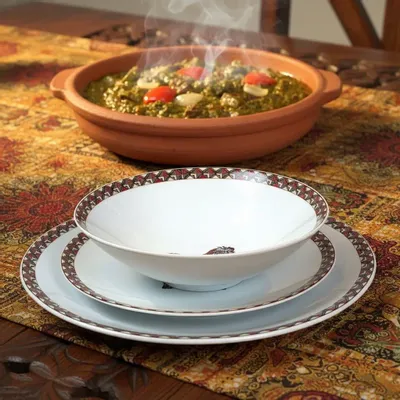 Gifts - Limited Edition: Customizable Fine Porcelain Plate Set - Unique Bogolan Motifs & African Power Symbols - KEMI HOME ART