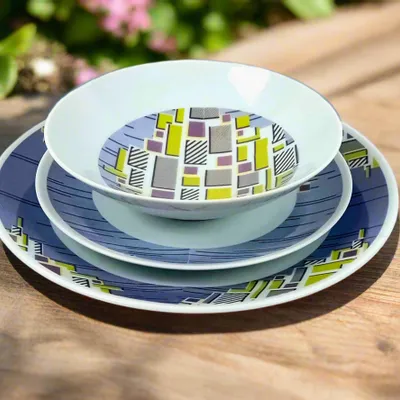 Cadeaux - Édition Prestige : Coffret de 6 Assiettes en Porcelaine Française Personnalisables - Motif WAX Milliardaire Unique - KEMI HOME ART