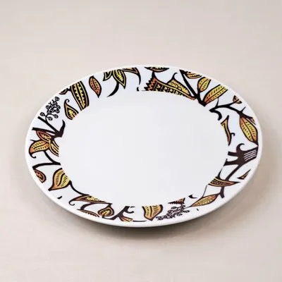 Gifts - Customizable Porcelain Plate Set - Unique Makaïva WAX Pattern - French Craftsmanship Elegance - KEMI HOME ART