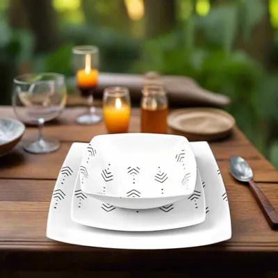 Gifts - Royal Edition: Set of 6 Customizable French Porcelain Plates with Kente or Kita Patterns, Inspired by West Africa - KEMI HOME ART