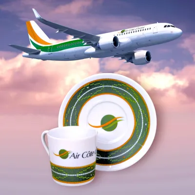 Gifts - Elegant Customizable Coffee Cup in Fine Porcelain - Wax Wedding Flowers Bordeaux Red Motif - Unique Handcrafted Piece Made to Order - KEMI HOME ART