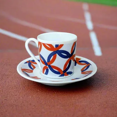 Gifts - Olympic WAX Sparkle: French Fine Porcelain Cup & Saucer - Fully Customizable! - KEMI HOME ART