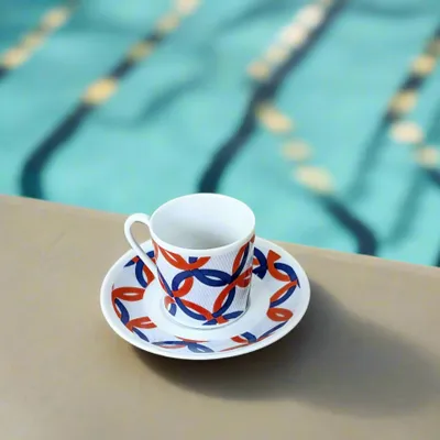 Gifts - Olympic WAX Sparkle: French Fine Porcelain Cup & Saucer - Fully Customizable! - KEMI HOME ART