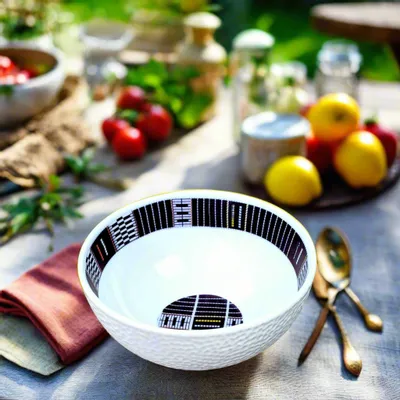 Gifts - Customizable French porcelain bowl: Senoufo indigo blue motif, sacred art and bespoke elegance - KEMI HOME ART