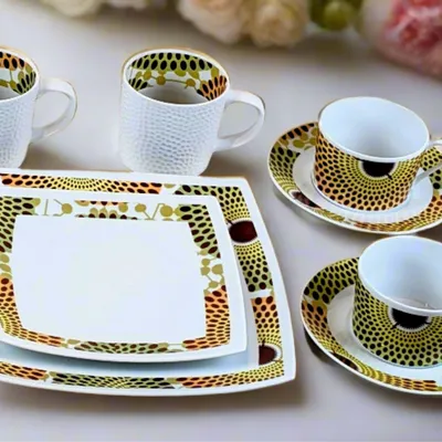 Cadeaux - Thé Musical en Porcelaine Personnalisable - Tasse & Soucoupe Wax Gammaphone Unique - KEMI HOME ART