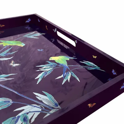 Plateaux - Plateau Carré en Laque — Jardin des Merveilles - PARADISIO IMAGINARIUM