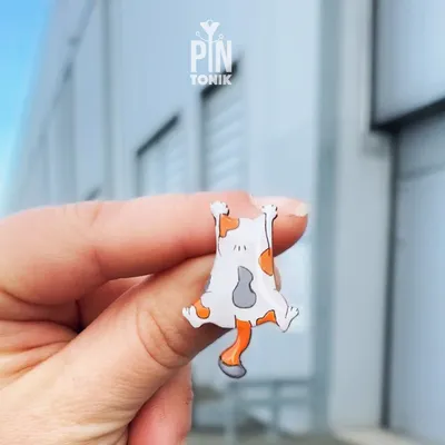 Broches - Épinglette en bois Calico Cat - PINTONIK