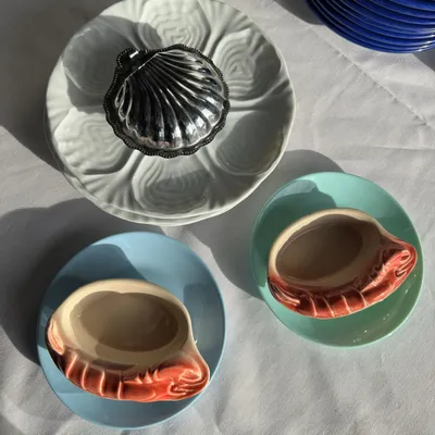 Couverts & ustensiles de cuisine - Paire de mini ramequins homard vintage Saint Amand D15,5 - OFFICE OBJETS