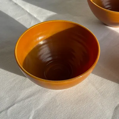 Bols - Lot de 4 petits bols marrons en verre H12 D13 - OFFICE OBJETS