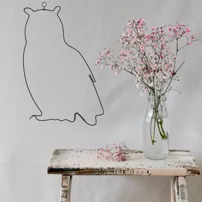Other wall decoration - Wire Wall Decor\" Owl/Owl Silhouette\ - BIJOUX DE MUR