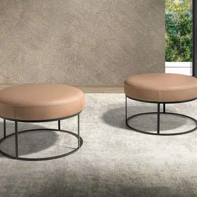 Bancs - Banquette en cuir marron - ANGEL CERDÁ