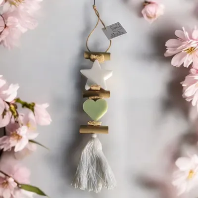 Savons - Tresse 1 Savon Etoile Bergamote 1 Cœur Verveine - FABRIQUE LOMAELLE